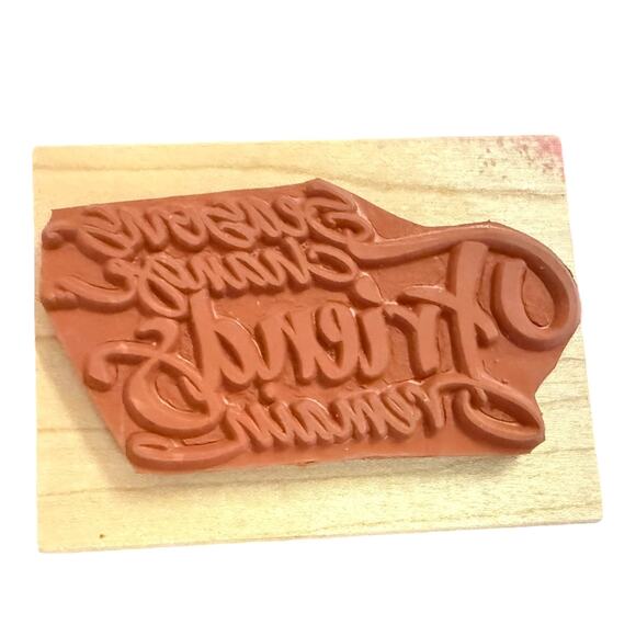 All Night Media Seasons Change Friends Remain 550H40 Rubber Stamp - Picture 2 of 3